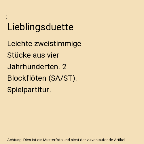 Lieblingsduette