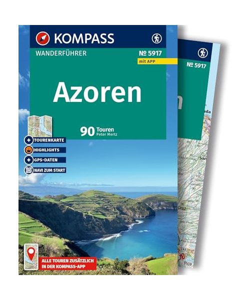 KOMPASS Wanderführer Azoren, 90 Touren mit Extra-Tourenkarte