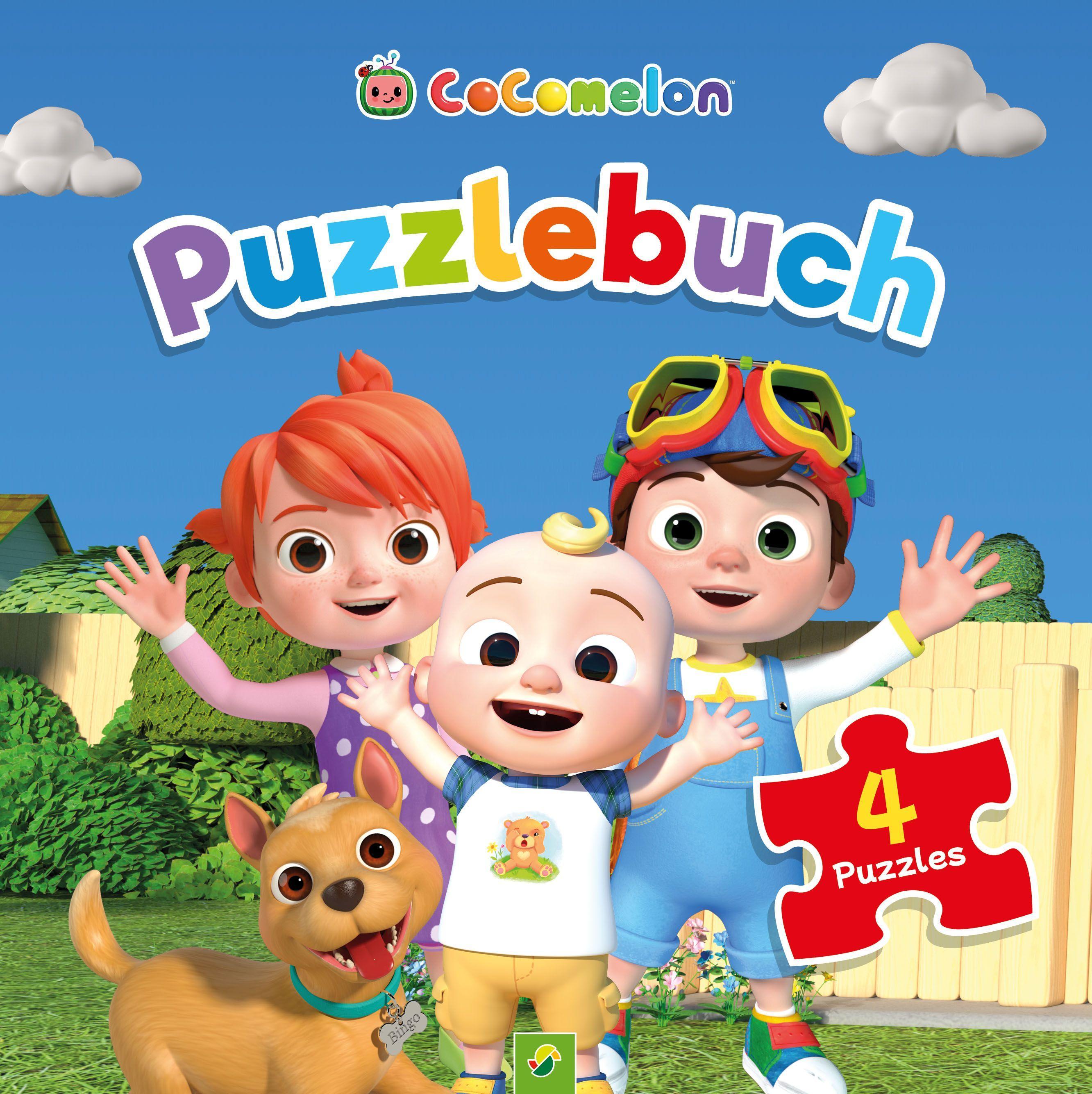 CoComelon Puzzlebuch. Mit 4 Puzzles zu je 12 Teilen