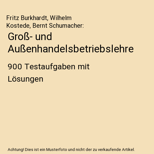 Groß- und Außenhandelsbetriebslehre