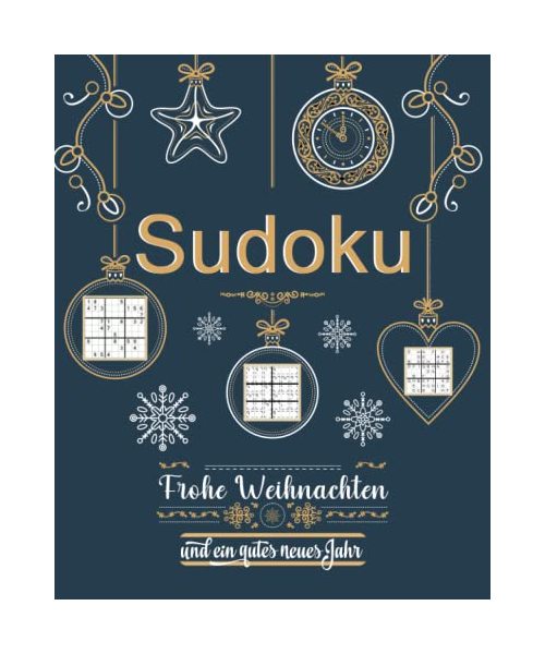 Weihnachts Sudoku: Frohe Weihnachten Rätsel mit 150 Sudoku in 4 Schwierigkeitsstufen|Weihnachtsgeschenke Kleinigkeiten für Familie, Kollegen, Freunde