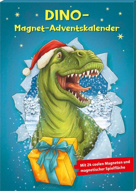 Dino-Magnet-Adventskalender: Mit 24 coolen Magneten und magnetischer Spielfläche