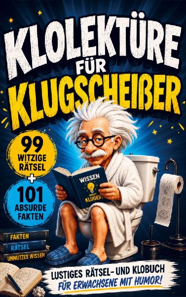 Klolektüre für Klugscheißer - Lustiges Rätsel- und Klobuch für Erwachsene mit Humor