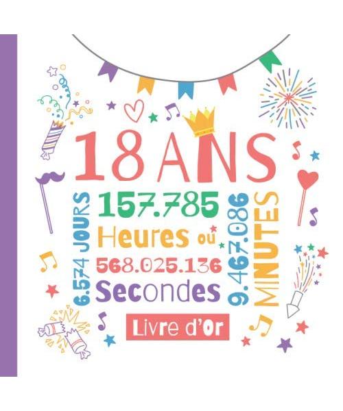 18 ans - Livre d'Or: Décoration pour le 18ème anniversaire - 18 ans - Cadeau pour homme ou femme & déco d'anniversaire - Livre pour les félicitations et photos des invités