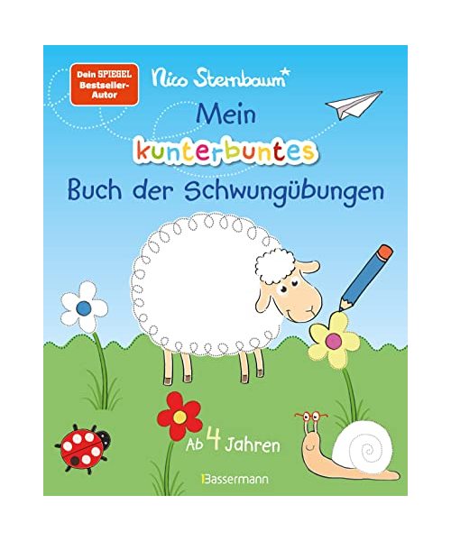 Mein kunterbuntes Buch der Schwungübungen. Spielerische Schreibvorbereitung für Kindergarten, Vorschule und Grundschule. Fördert Feinmotorik und Konzentration. Ab 4 Jahren