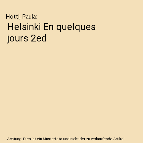 Helsinki En quelques jours 2ed