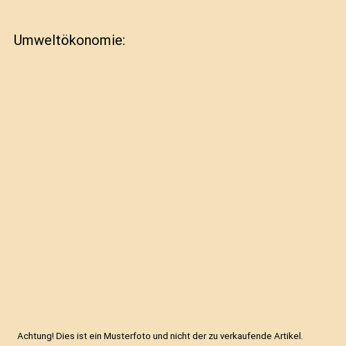 Umweltökonomie