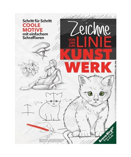 Einfach Zeichnen lernen – Schritt-für-Schritt Zeichenbuch mit coolen Motiven: Klare Linien & einfache Schraffuren für schöne Bleistiftzeichnungen – schnell umsetzbar, ohne Vorkenntnisse.