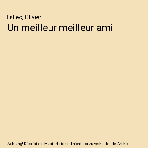 Un meilleur meilleur ami