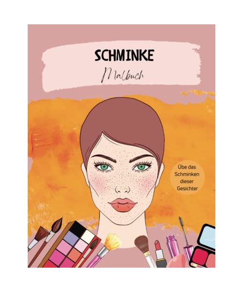 Schminke Malbuch: Make-up Üben Sie das Ausmalen dieser Gesichter