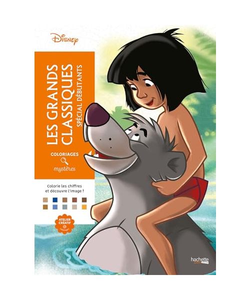 Coloriages mystères Disney - Grands classiques Spécial débutants
