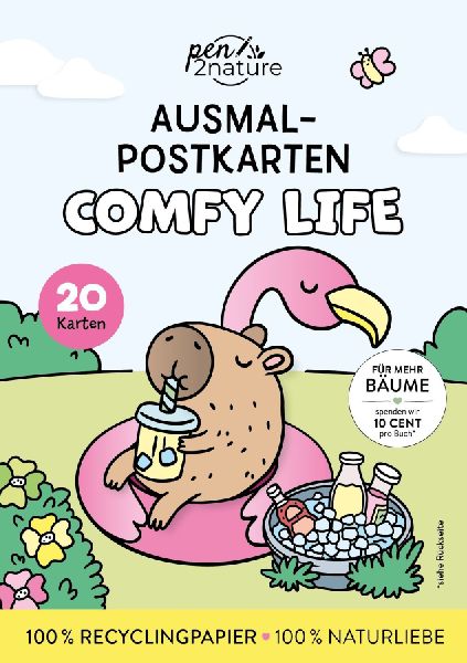 Comfy Life I 20 Ausmal-Postkarten
