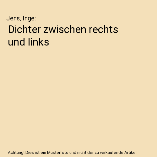 Dichter zwischen rechts und links