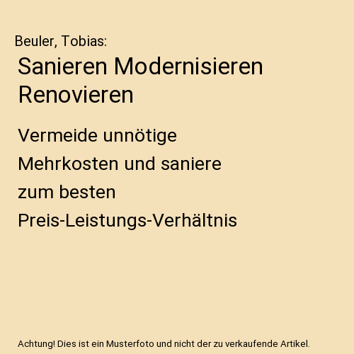 Sanieren Modernisieren Renovieren