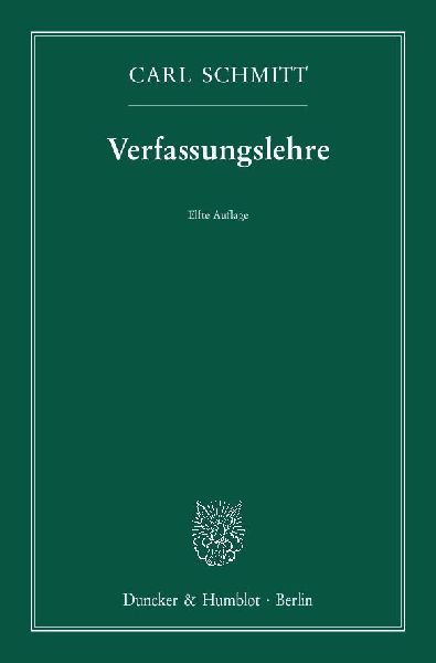 Verfassungslehre.
