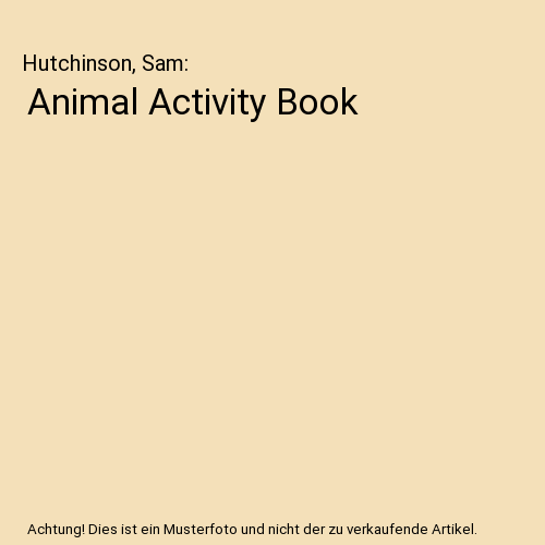 Animal Activity Book