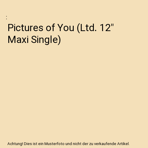 Pictures of You (Ltd. 12" Maxi Single)
