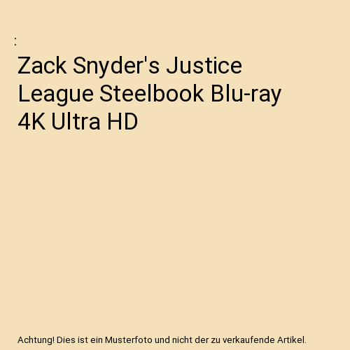 Zack Snyder's Justice League Steelbook Blu-ray 4K Ultra HD