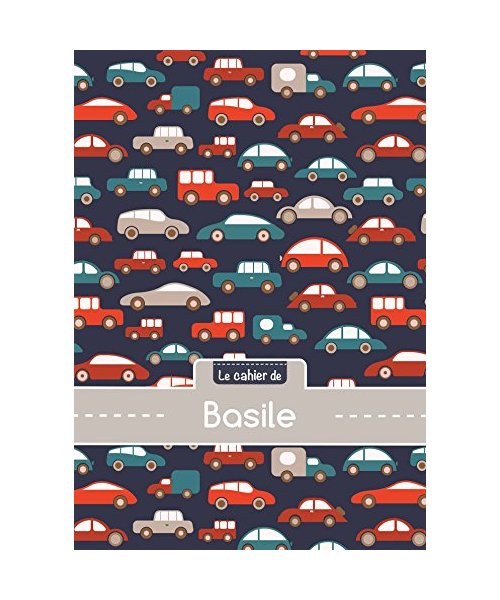Le cahier de Basile: Le cahier de Basile - Blanc, 96p, A5 - Voitures