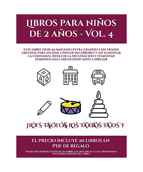 35. Los mejores libros para bebés (Libros para niños de 2 años - Vol. 4): Este libro tiene 50 imágenes extra grandes con trazos gruesos, para ayudar a