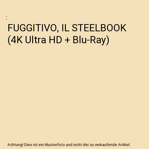 FUGGITIVO, IL STEELBOOK (4K Ultra HD + Blu-Ray)