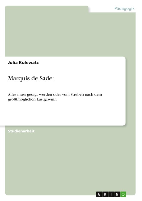 Marquis de Sade: