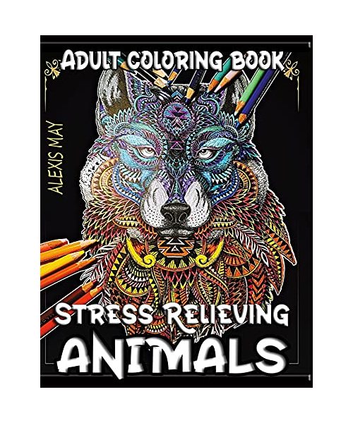 Adult Coloring Animals: Stress Reliever Adult Color Book with Animal Mandala