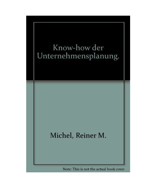 Know-how der Unternehmensplanung.