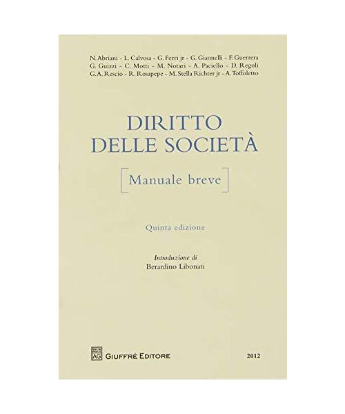 Diritto delle società. Manuale breve