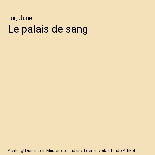 Le palais de sang