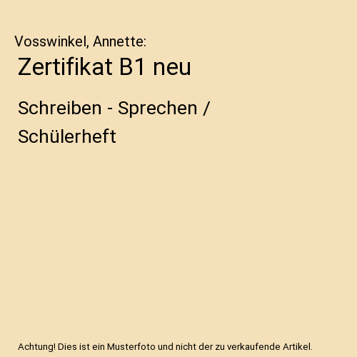 Zertifikat B1 neu