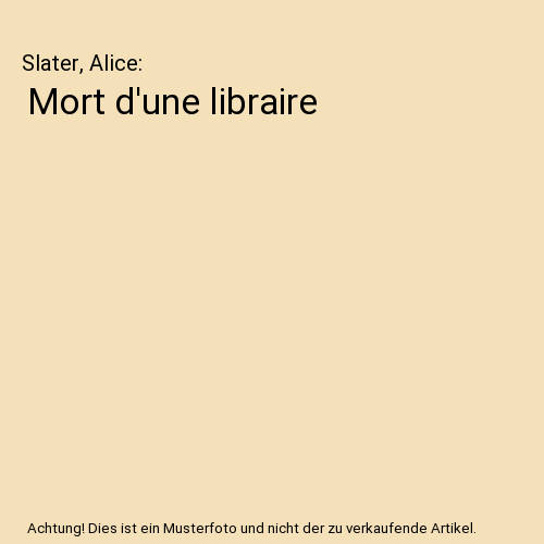 Mort d'une libraire