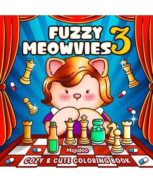 Fuzzy Meowvies 3: Cozy and Cute Coloring Book for Adults & Teens Featuring Comfy Cat Friends in TV Series-Inspired Scenes (Meowvies Coloring, Band 3)