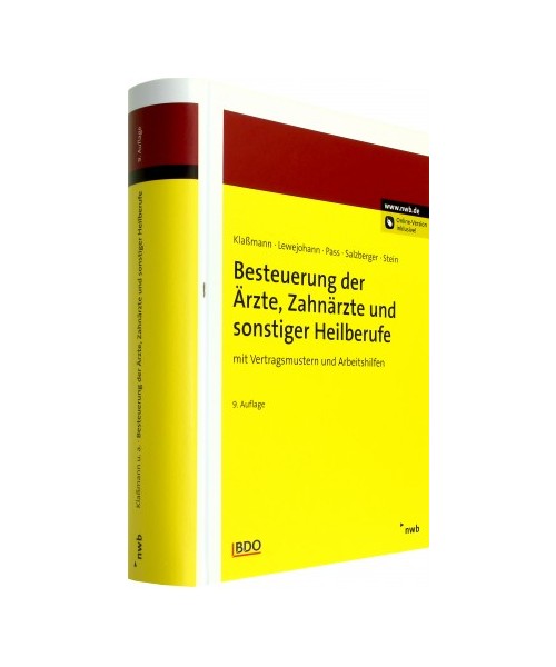 Besteuerung der Ärzte, Zahnärzte und sonstiger Heilberufe