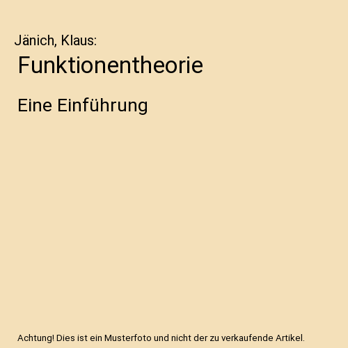 Funktionentheorie