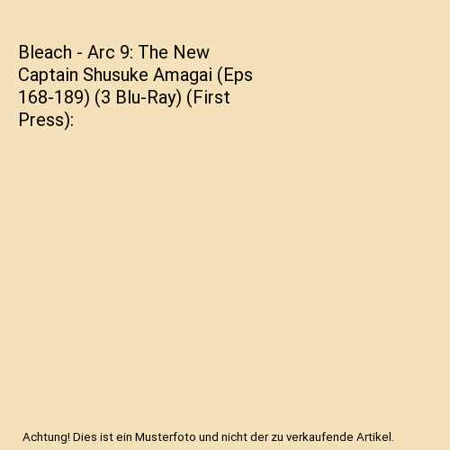 Bleach - Arc 9: The New Captain Shusuke Amagai (Eps 168-189) (3 Blu-Ray) (First Press)