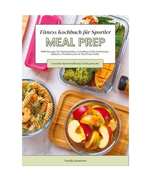 Meal Prep Fitness Kochbuch für Sportler: 1000 Rezepte für Muskelaufbau, Fettabbau & Höchstleistung - inkl. Vitaminwasser & Meal Prep-Guide (Gesunde Sporternährung leicht gemacht!)