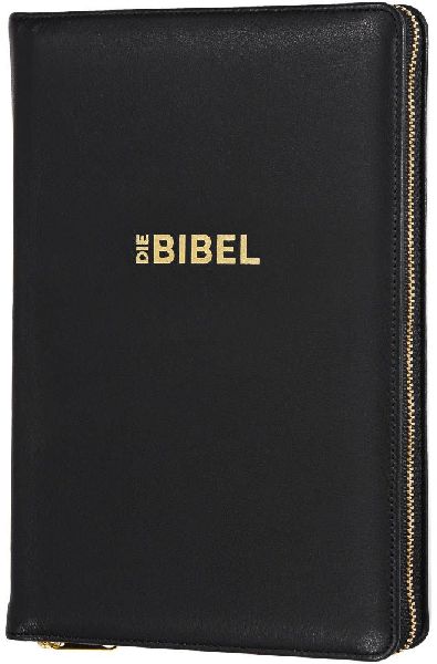 Schlachter 2000 Bibel - Taschenausgabe (Softcover, schwarz, Goldschnitt, Reißverschluss)