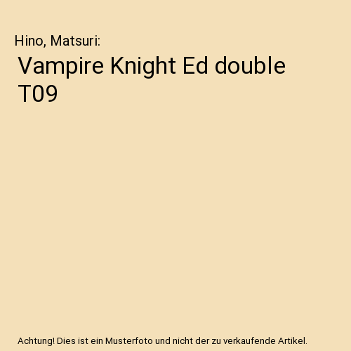 Vampire Knight Ed double T09