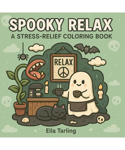 Spooky Relax – A Stress-Relief Coloring Book for Kids and Adults