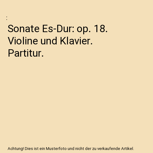 Sonate Es-Dur