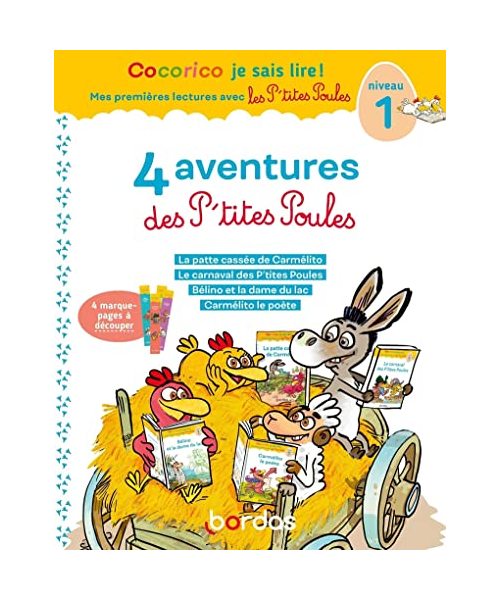 Cocorico Je sais lire ! 1res lectures - 4 aventures P'tites Poules - Niveau 1 - Tome 2