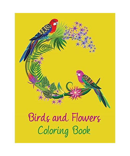 Birds and  Flowers Coloring Book