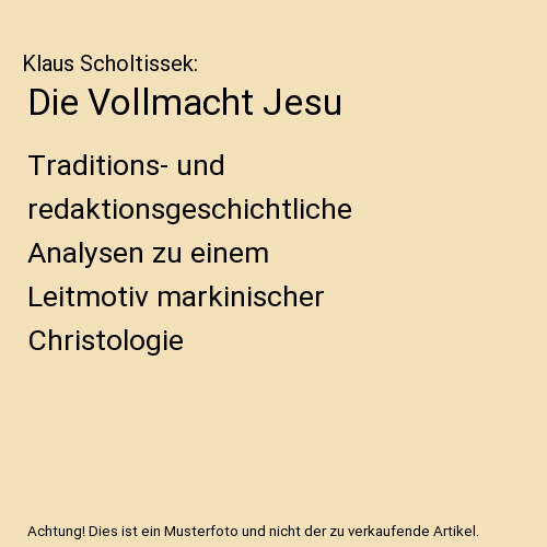 Die Vollmacht Jesu