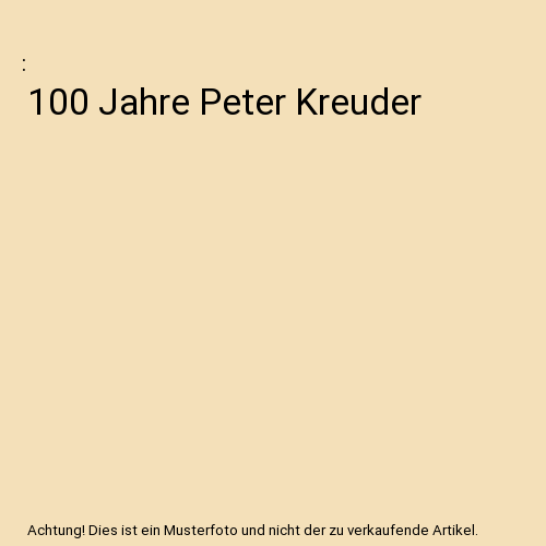 100 Jahre Peter Kreuder