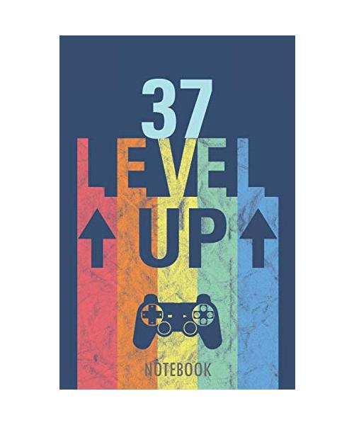 37 Level Up - Notebook: 37 Years - Happy Birthday! - A Lined Notebook for Birthday Kids with a Stylish Vintage Gaming Design.