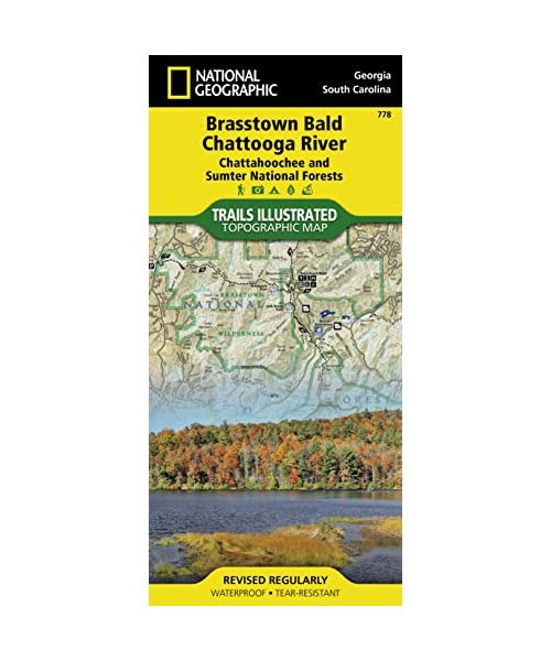 Brasstown Bald, Chattooga River Map [Chattahoochee and Sumter National Forests]