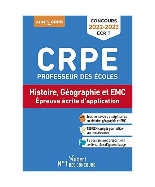 CRPE - Concours Professeur des écoles - Histoire-Géographie et EMC - Réussir sa démarche d'apprentissage: Admissibilité 2022-2023