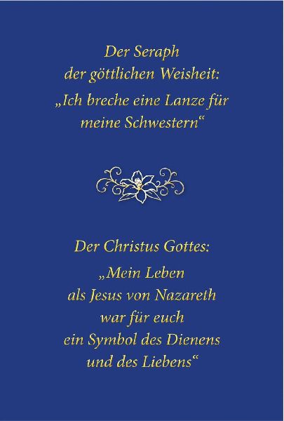 Der Seraph der göttlichen Weisheit - Ich breche eine Lanze für meine Schwestern