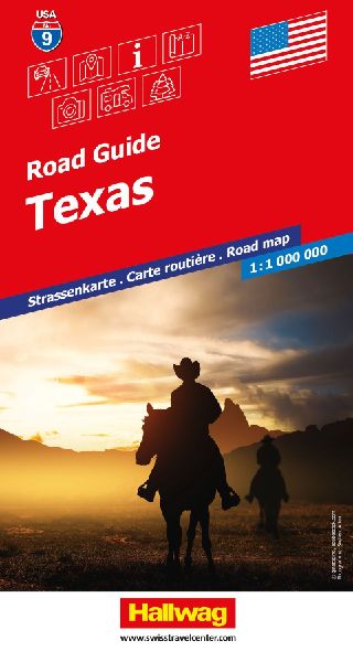 Hallwag Strassenkarte USA, Texas 1:1 Mio.